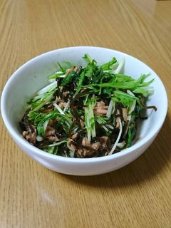 水菜とツナと塩昆布の和え物-レシピのメイン写真