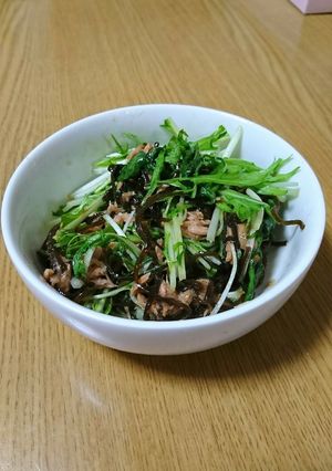 水菜とツナと塩昆布の和え物-レシピのメイン写真