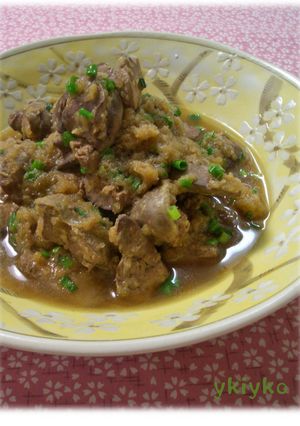 鶏レバーのみぞれ煮-レシピのメイン写真