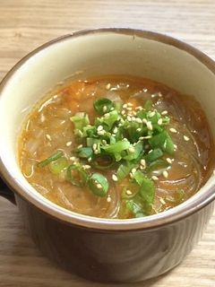 坦々風春雨スープ-レシピのメイン写真