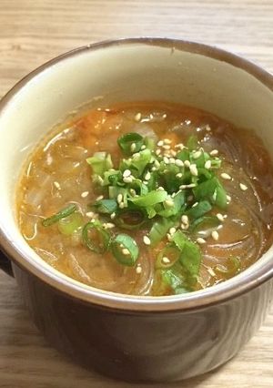 坦々風春雨スープ-レシピのメイン写真