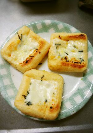 包丁・まな板不要♪油あげふりかけチーズ♡-レシピのメイン写真
