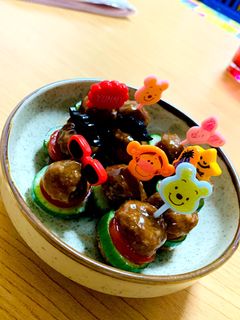 ミートボール ハンバーガー♪-レシピのメイン写真