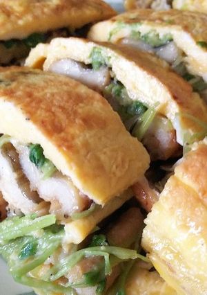 穴子と豆苗の玉子焼き-レシピのメイン写真