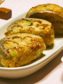 ヴィーガン仕様!れんこんはさみ焼き-レシピのメイン写真