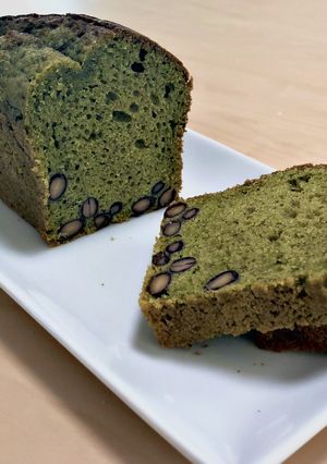 おせちの黒豆で抹茶パウンドケーキ-レシピのメイン写真