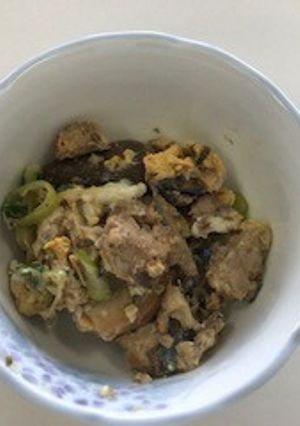 鯖と車ふの卵とじ-レシピのメイン写真