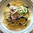 ほうれん草とベーコンのクリームパスタ