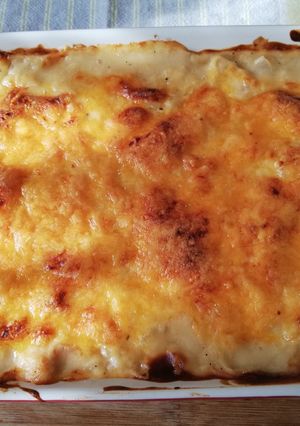 米粉と豆乳のホワイトソースの餅葱グラタン-レシピのメイン写真