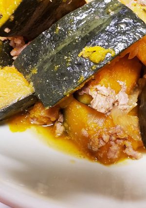 ホットクックでかぼちゃとひき肉の煮物-レシピのメイン写真