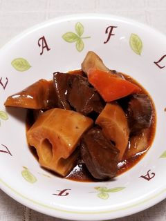 余った根菜煮物と牛タンのデミグラ煮込み-レシピのメイン写真