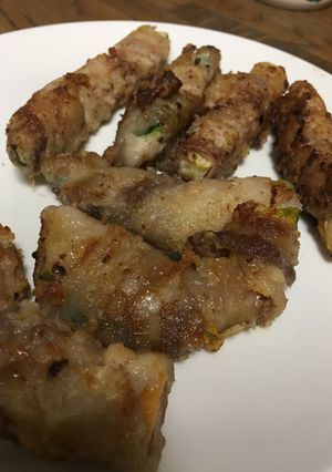 かぼちゃとズッキーニの肉巻き-レシピのメイン写真