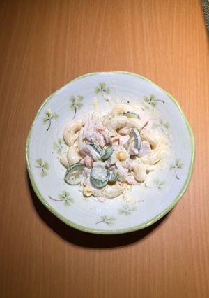 人気洋食屋のつけ合わせマカロニサラダ-レシピのメイン写真