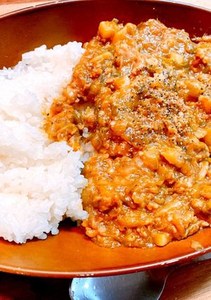 一人暮らし男のキャベツ(の芯入り)カレー-レシピのメイン写真