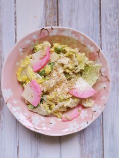 簡単!白菜とかまぼこの胡麻マヨサラダ-レシピのメイン写真