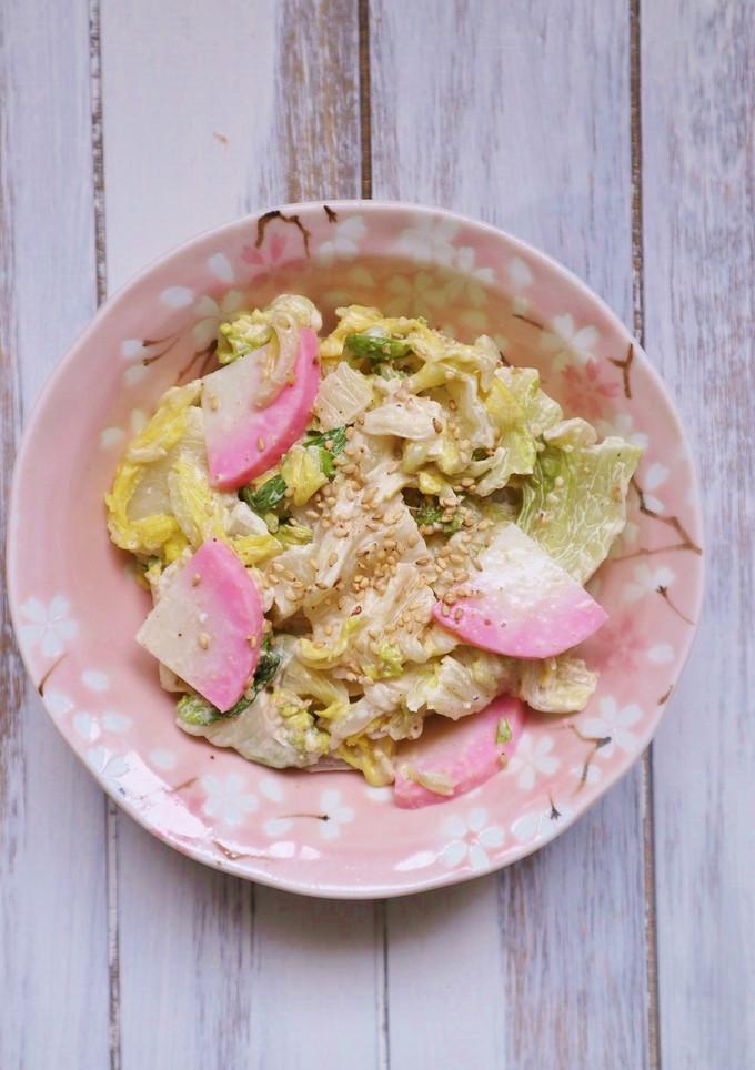 簡単！白菜とかまぼこの胡麻マヨサラダ-レシピのメイン写真