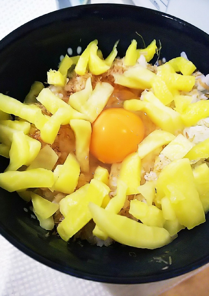 オタク卵かけごはん～おかかと沢庵～-レシピのメイン写真