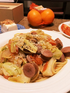 キャベツとソーセージの和風パスタ-レシピのメイン写真