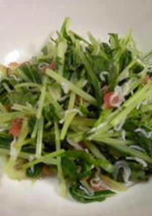 水菜の梅じそ＆じゃこ和え-レシピのメイン写真