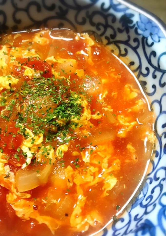 簡単★おいしい♪トマトと卵のスープ-レシピのメイン写真