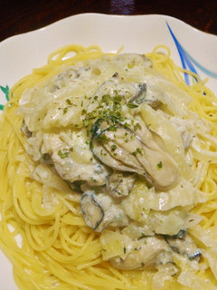 シンプルかんたんカキのクリームパスタ-レシピのメイン写真