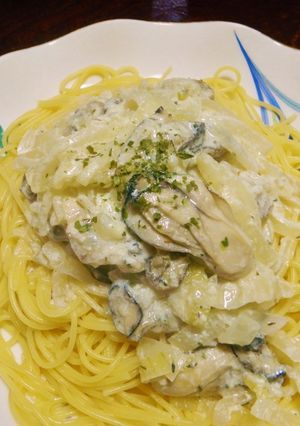 シンプルかんたんカキのクリームパスタ-レシピのメイン写真