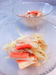 簡単!もやしとカニカマの和え物-レシピのメイン写真
