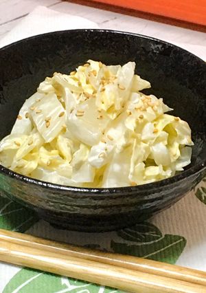 レンチンで！白菜の胡麻マヨサラダ-レシピのメイン写真