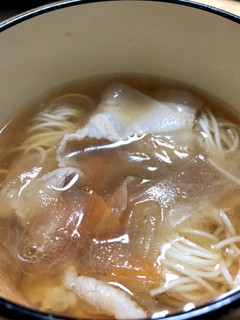 根菜と豚しゃぶの汁物(にゅうめん等)-レシピのメイン写真