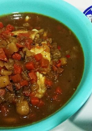 【男飯】鶏のカレーうどん【大辛】-レシピのメイン写真