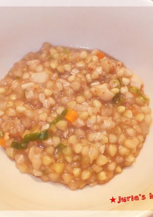 鶏鍋つゆで蕎麦の実 七草粥・雑炊-レシピのメイン写真