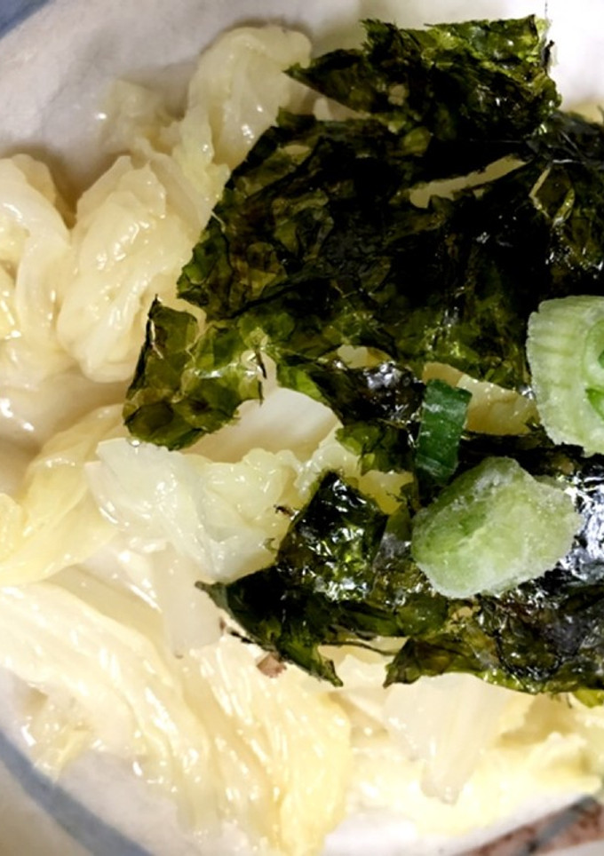 お鍋の残り野菜で★白菜の韓国海苔和え-レシピのメイン写真
