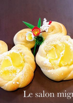ミッキーのアップルクリームパン-レシピのメイン写真
