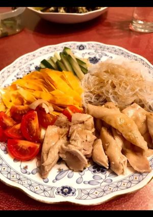 蒸し鶏の中華風（リャンバンシースー）-レシピのメイン写真
