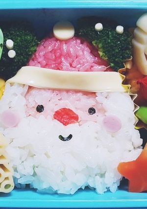 キャラ弁 クリスマス サンタ-レシピのメイン写真