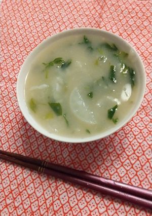 新鮮な味♪塩麹みぞれ七草粥♪残りごはんで-レシピのメイン写真