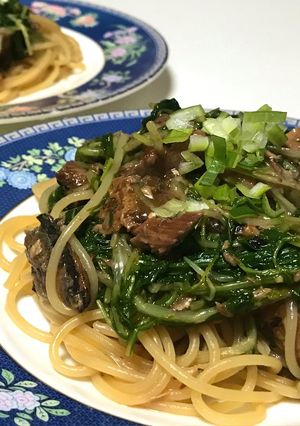 さんまの蒲焼き缶で和風パスタ-レシピのメイン写真