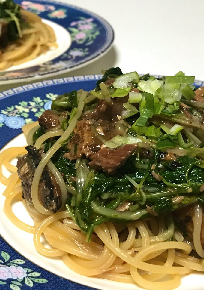 さんまの蒲焼き缶で和風パスタ-レシピのメイン写真