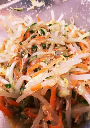 タッパー１つで！もやしの中華サラダ-レシピのメイン写真