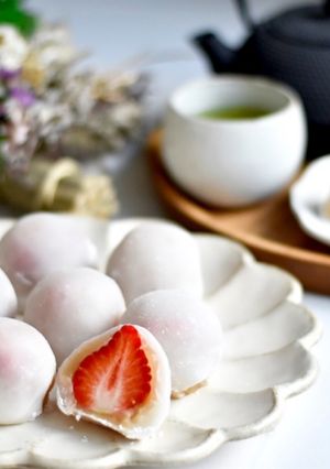 レンジで作るいちご大福-レシピのメイン写真