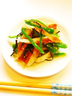 ☺簡単♪ちくわとピーマンの塩昆布和え☺-レシピのメイン写真