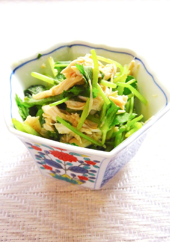 ☺大量消費に♪鶏ささみと三つ葉の和え物☺-レシピのメイン写真