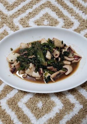超簡単!イカとほうれん草の甘辛炒め-レシピのメイン写真