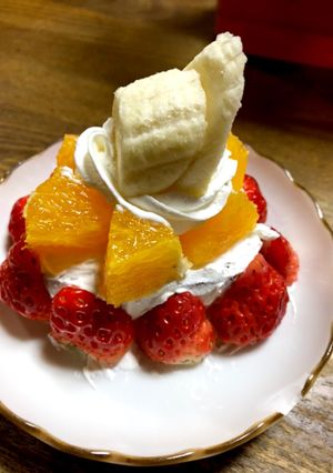 100円ロールケーキでちょっぴり贅沢-レシピのメイン写真