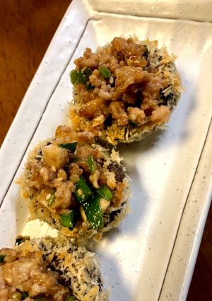 ノンフライ！椎茸のうまうま肉味噌のせ♪-レシピのメイン写真