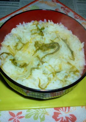 七草粥の日に水菜粥を作る-レシピのメイン写真