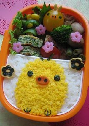 黄身そぼろdeキイロイトリ（キャラ弁）-レシピのメイン写真