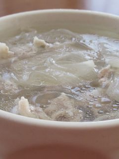 あっさり!豚こま肉と白ねぎの春雨スープ-レシピのメイン写真
