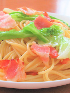 ベーコンと春キャベツの昆布だしパスタ-レシピのメイン写真