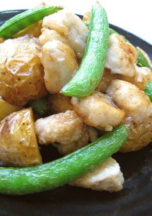 スナップえんどうと鶏の甘酢あんかけ-レシピのメイン写真